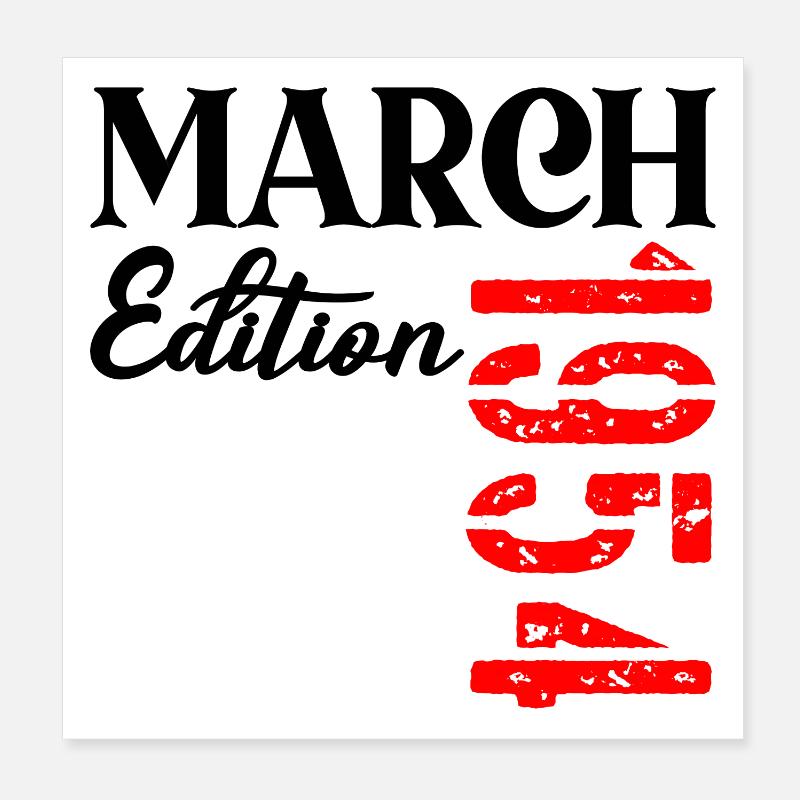 Anniversaire : mars 1954 - 73e anniversaire Poster 20 x 20 cm