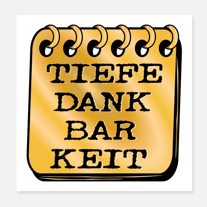 ACHTSAMKEITSÜBUNG DANKBARKEIT Poster 20x20 cm