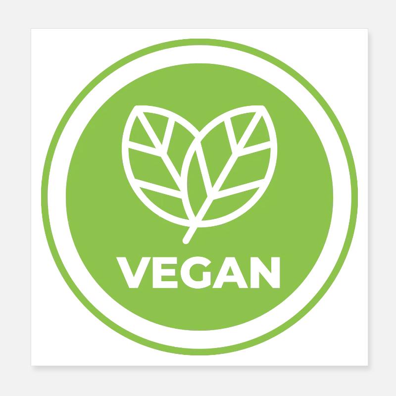 Vie végétalienne Poster 20 x 20 cm