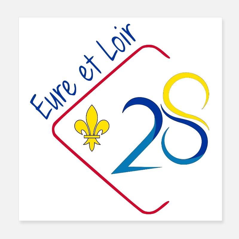 Eure et loir Poster 20 x 20 cm