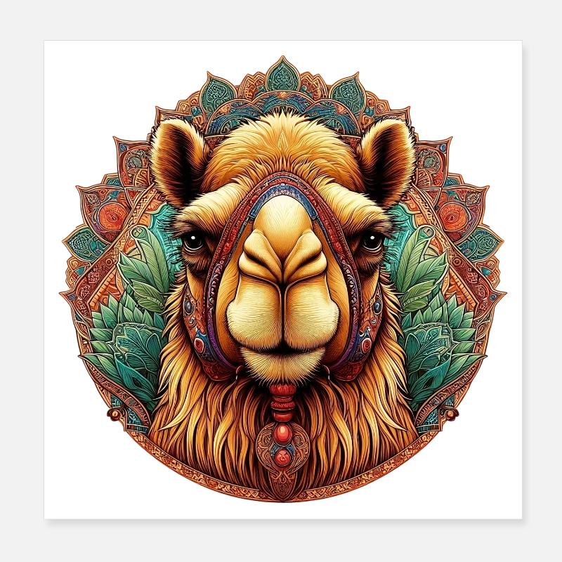 Kamel Poster 20x20 cm