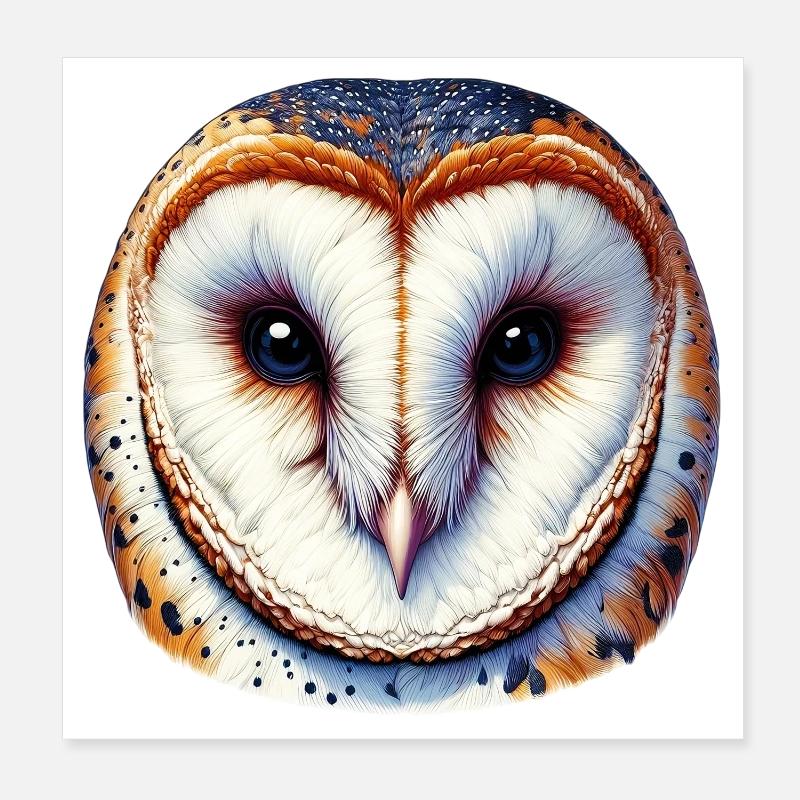 Schleiereule Poster 20x20 cm