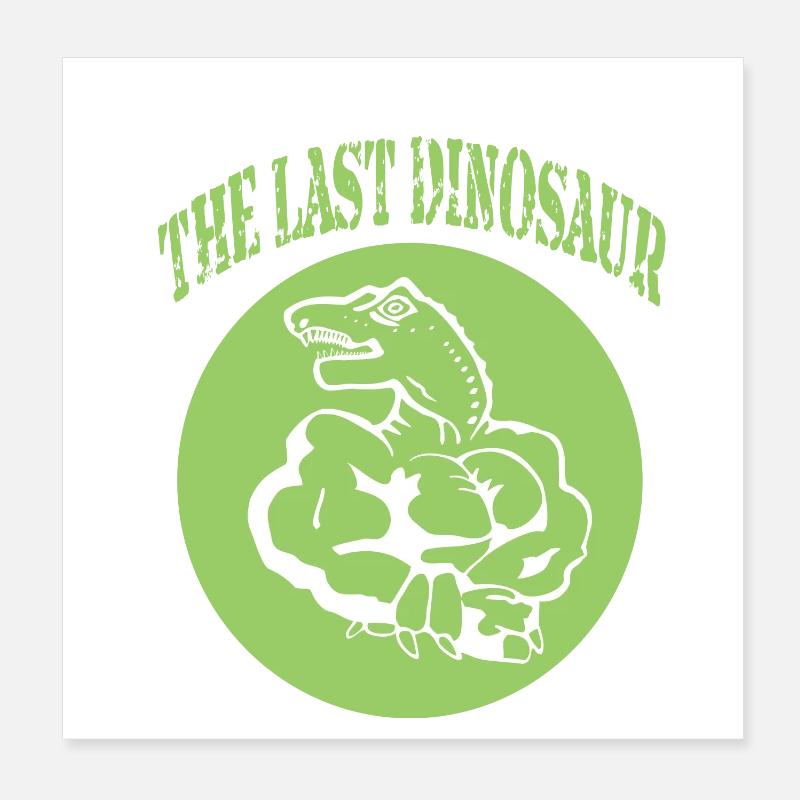 Der letzte Dino Poster 20x20 cm