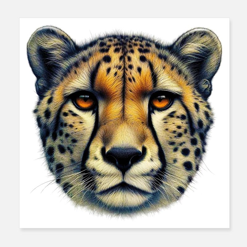 Gepard Poster 20x20 cm