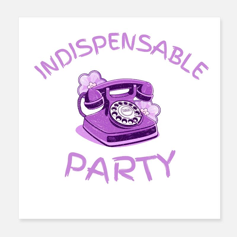 blah blah blah party indispensable Poster 20 x 20 cm