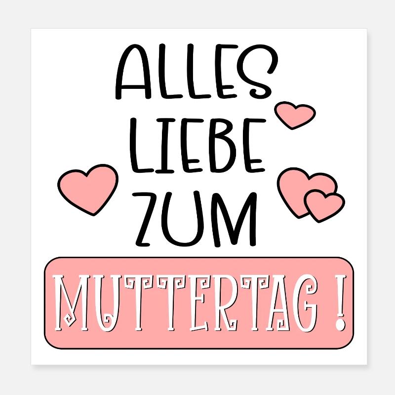 Muttertagssprüche | Alles Liebe Mama Poster 20x20 cm