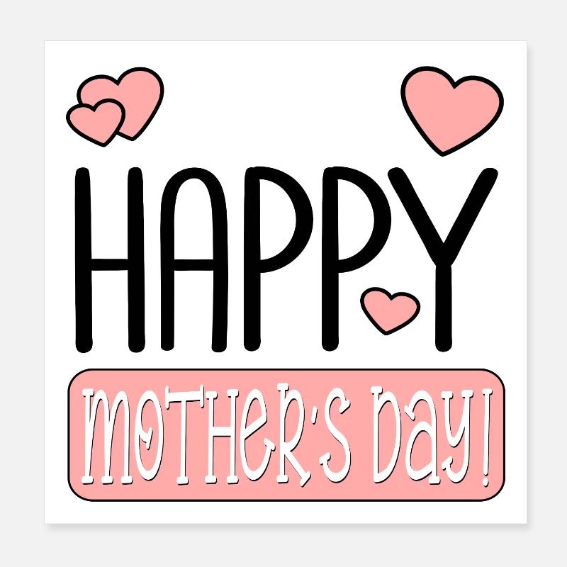 HAPPY MOTHERS DAY MUM Poster 8" x 8" (20x20 cm)