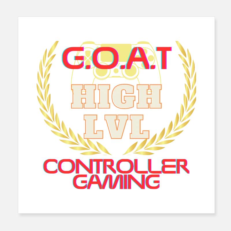 GOAT controller gamer Poster 20x20 cm