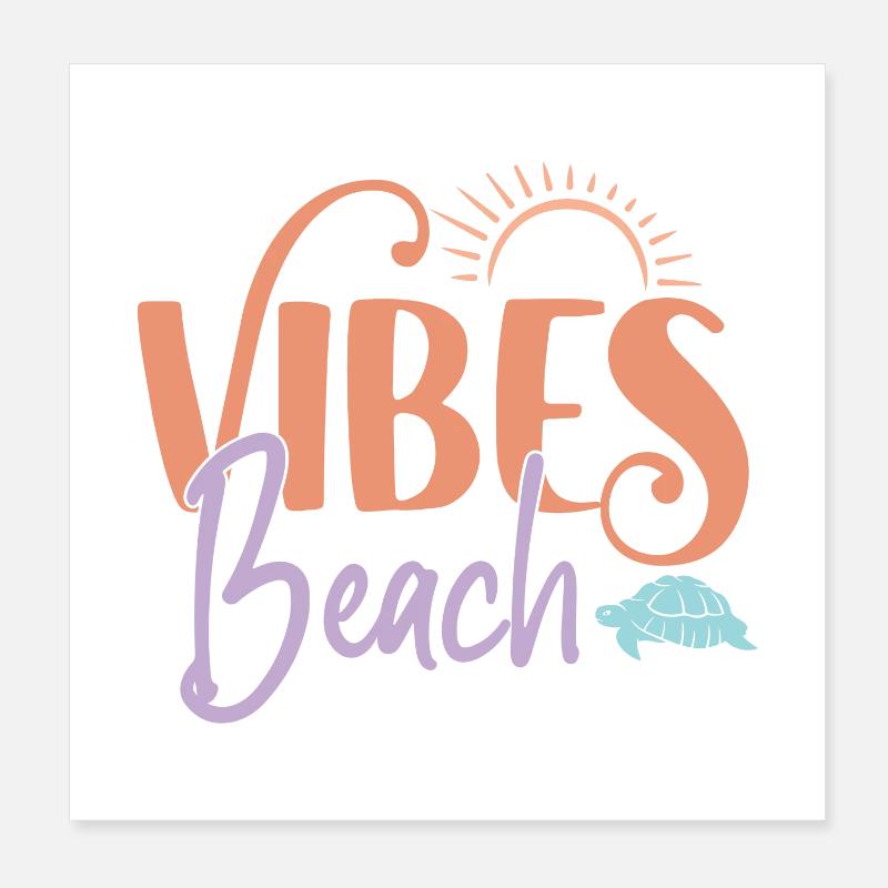 Beach Vibes Poster 8" x 8" (20x20 cm)