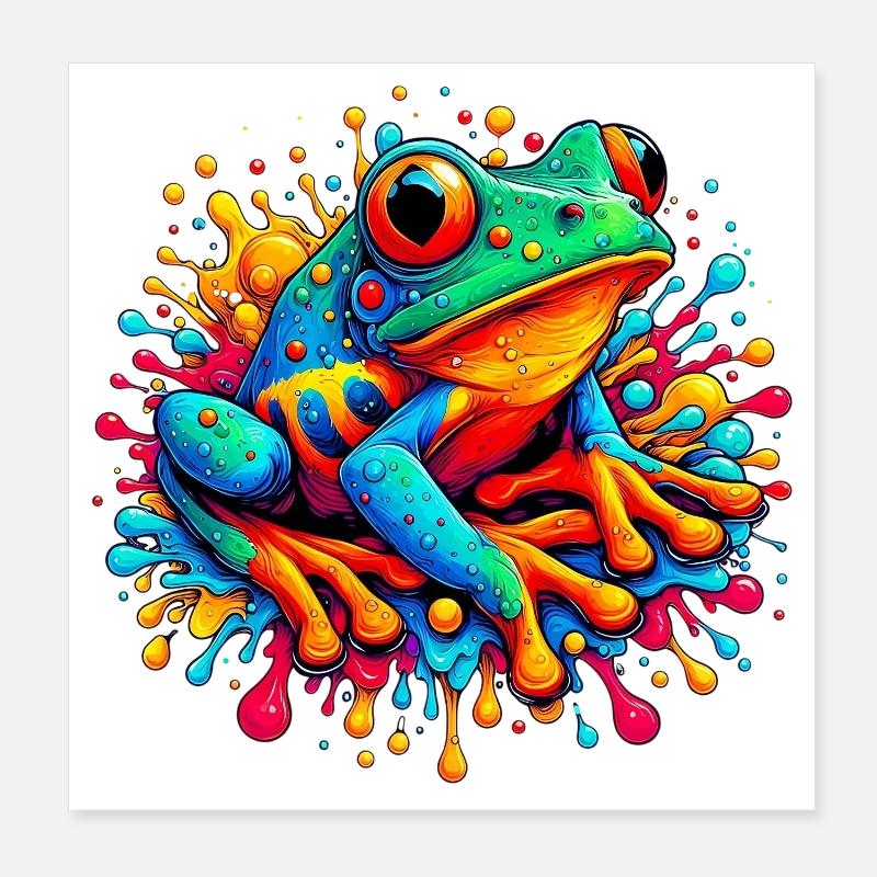 Frosch Poster 20x20 cm