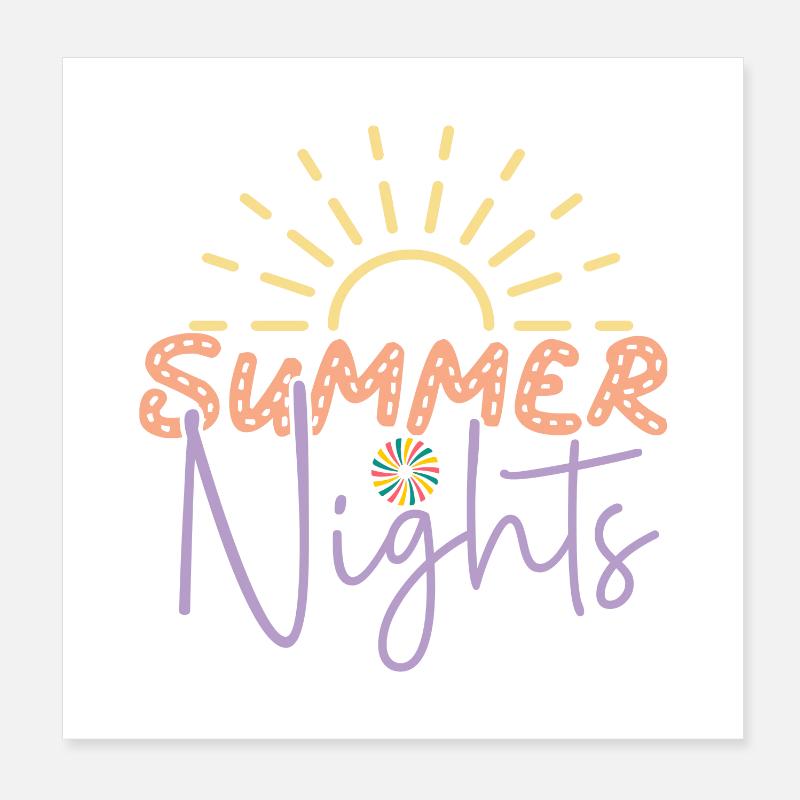 Summer Nights Poster 8" x 8" (20x20 cm)