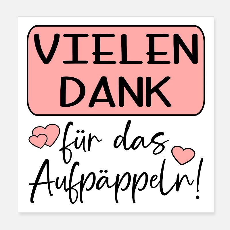 GUTE BESSERUNG SPRÜCHE - AUFPÄPPELN Poster 20x20 cm