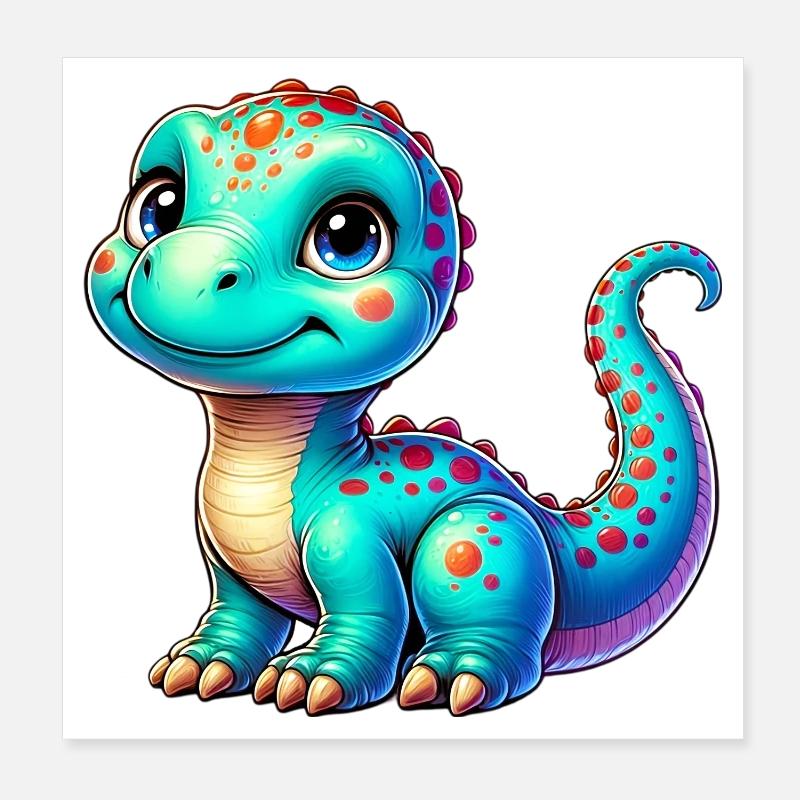 Dinosaurier Poster 20x20 cm