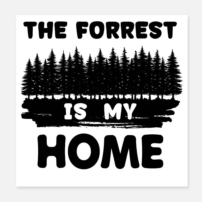 Déclaration de l’arbre forestier forestier bûcheron boiseries Poster 20 x 20 cm