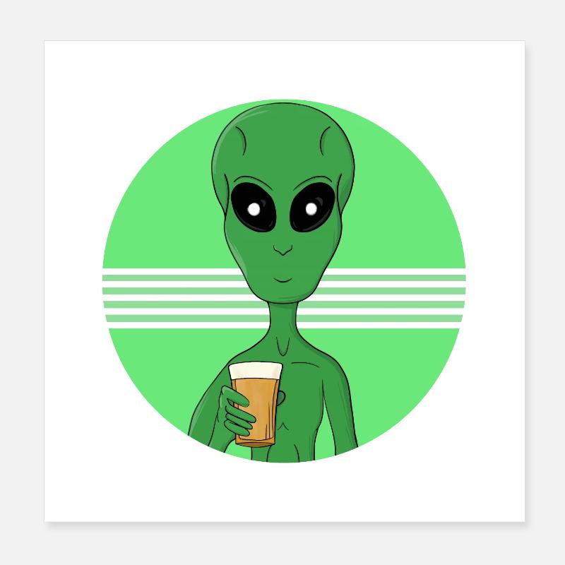 Ein Außerirdischer, der Spaß hat Poster 20x20 cm