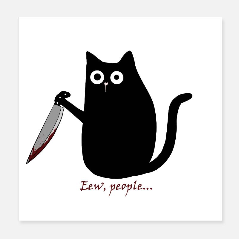 Euh, les gens... - Poster 20 x 20 cm - blanc