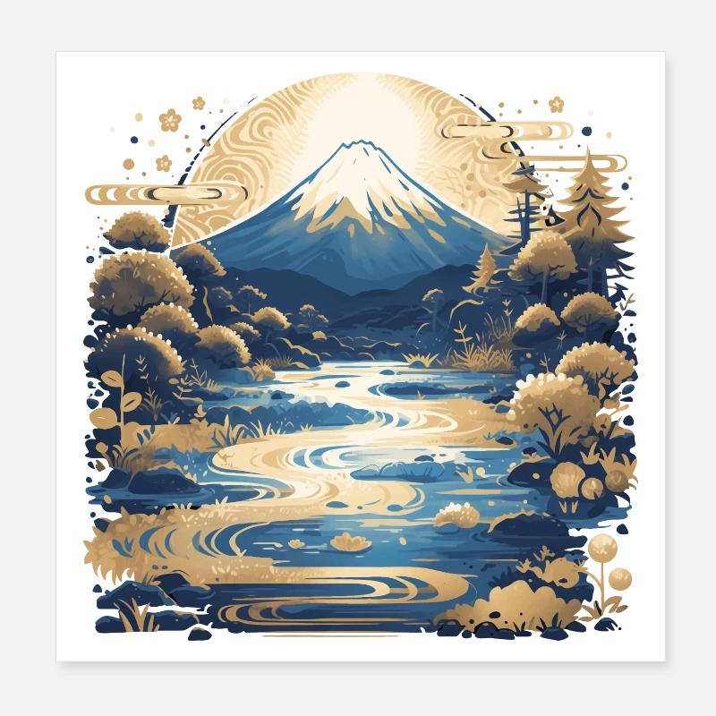 Fujisan Poster 20x20 cm