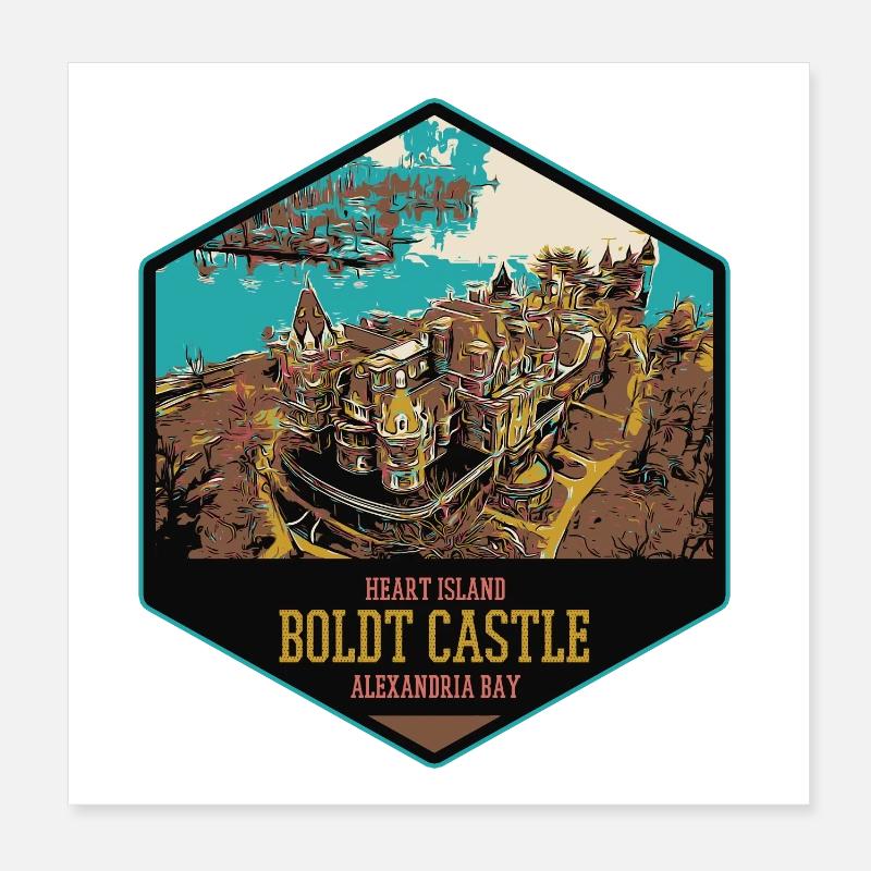Schloss Boldt: Romantik auf der Herzinsel Poster 20x20 cm