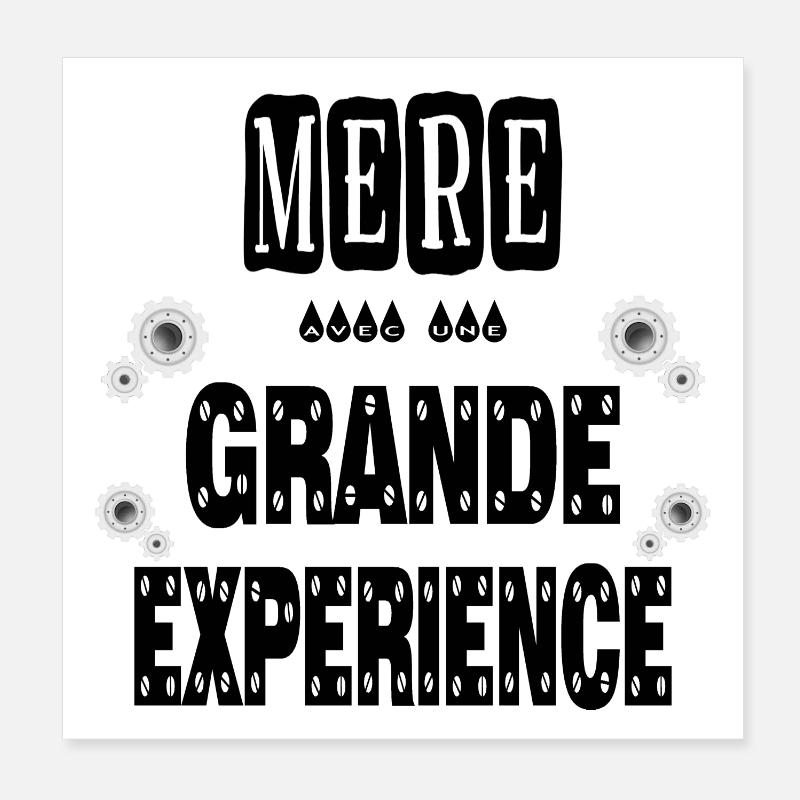 Mère Avec Une Grande Expérience Maman Poster 20 x 20 cm
