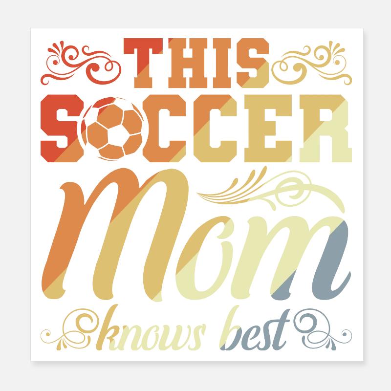 Fußball Mutter Poster 20x20 cm