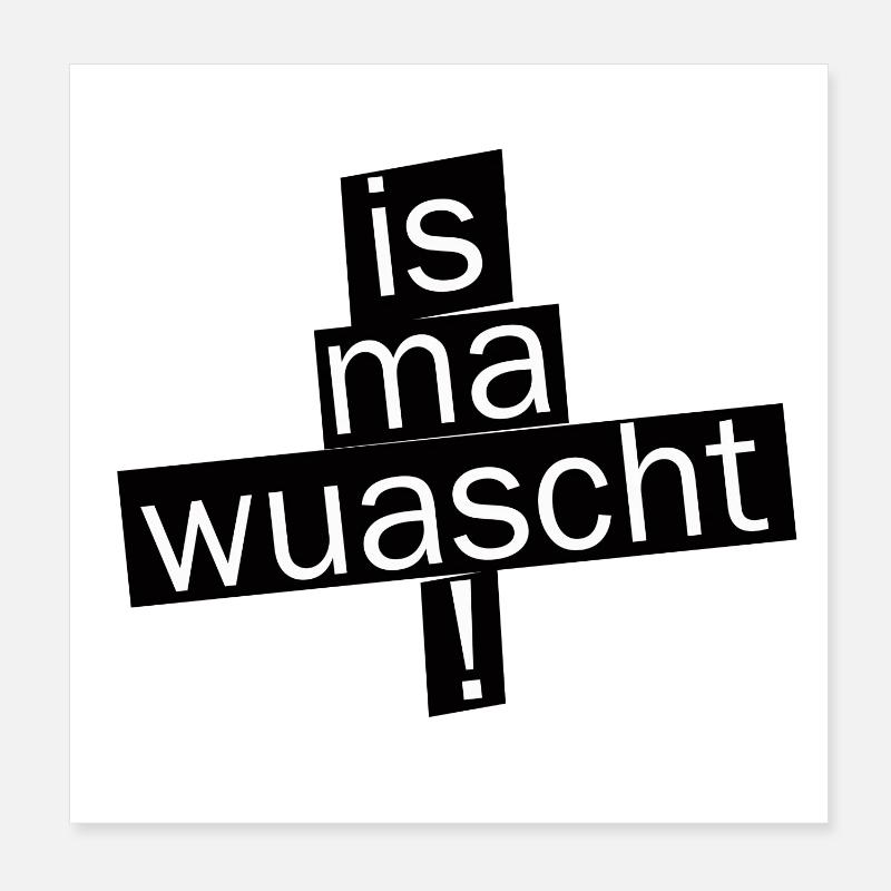 Typographie fragmentée WhatsApp Poster 20 x 20 cm