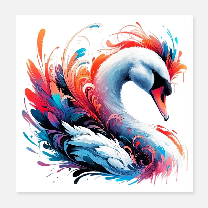 Cygne Poster 20 x 20 cm