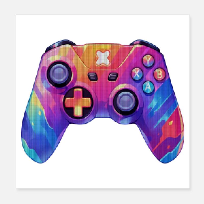 Pixel-Art-Videospiel-Controller Poster 20x20 cm