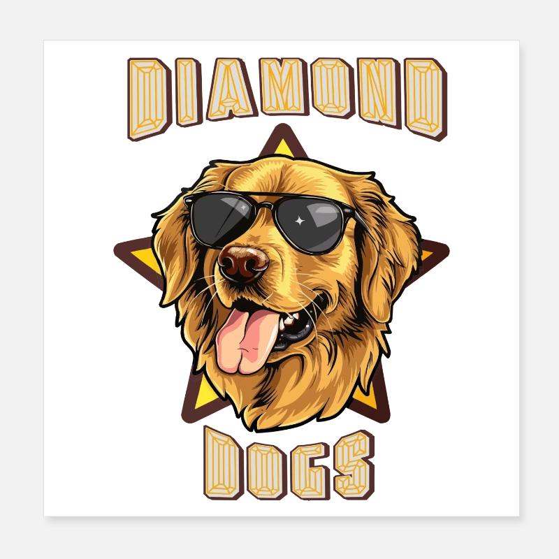 Chiens de diamant Poster 20 x 20 cm