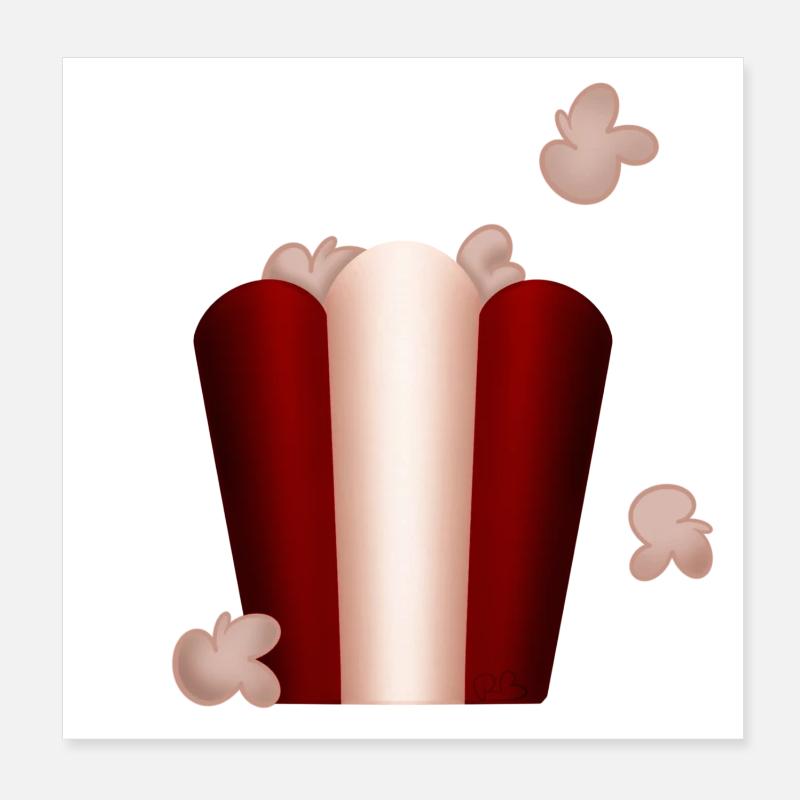 Vintage-Popcorn! Poster 20x20 cm