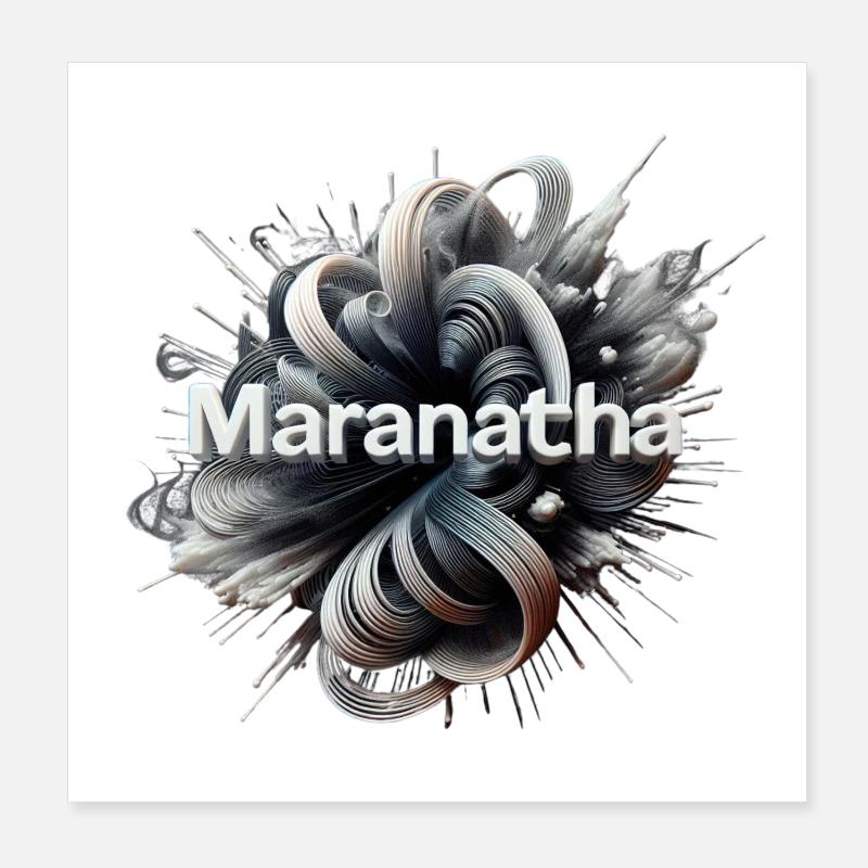 Rubans flottants maranatha Poster 20 x 20 cm