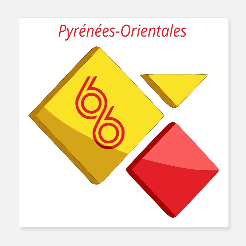 Pyrénées-Orientales Poster 20 x 20 cm