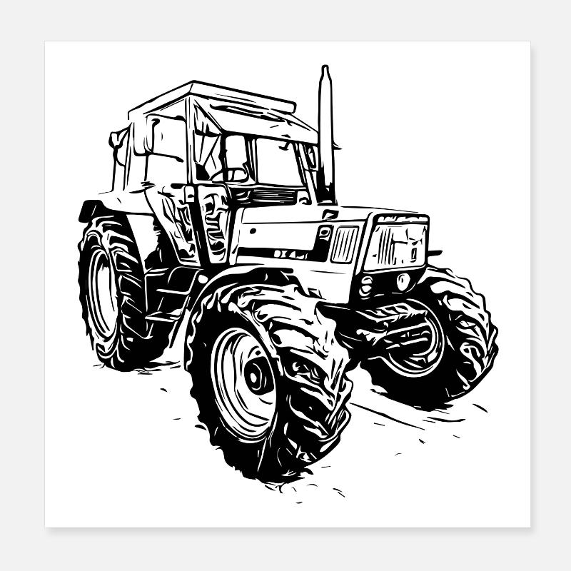 Front loader Poster 8" x 8" (20x20 cm)