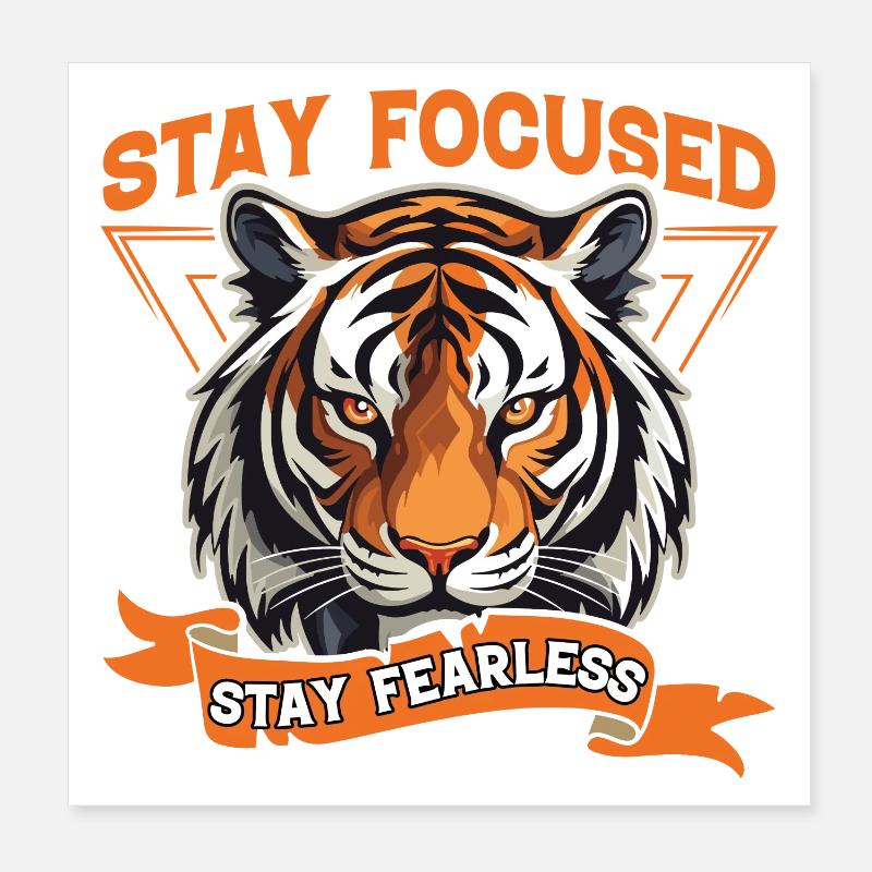 Restez concentré, restez sans peur Poster 20 x 20 cm