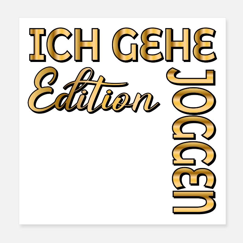 Laufen - ICH GEHE JOGGEN Poster 20x20 cm