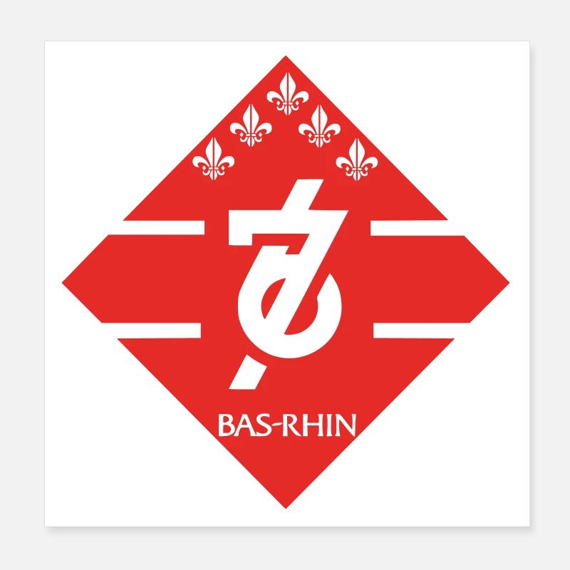 Bas-Rhin Poster 8" x 8" (20x20 cm)