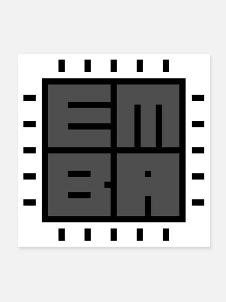EMBA firmware analyzer - Poster 20x20 cm - Weiß - Vorne
