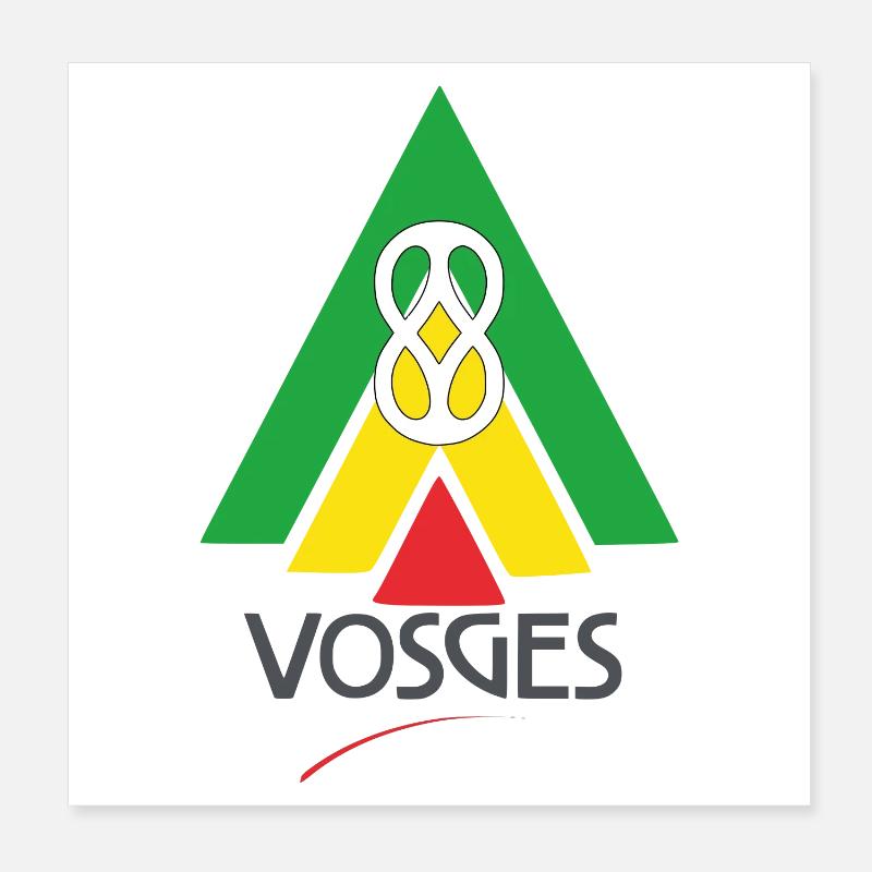 Vosges - Poster 20x20 cm - Weiß