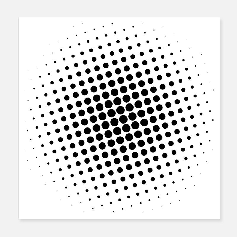 Raster schwarz - Poster 20x20 cm - Weiß