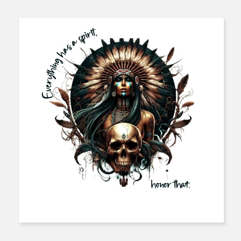 Native American Wisdom Poster 8" x 8" (20x20 cm)