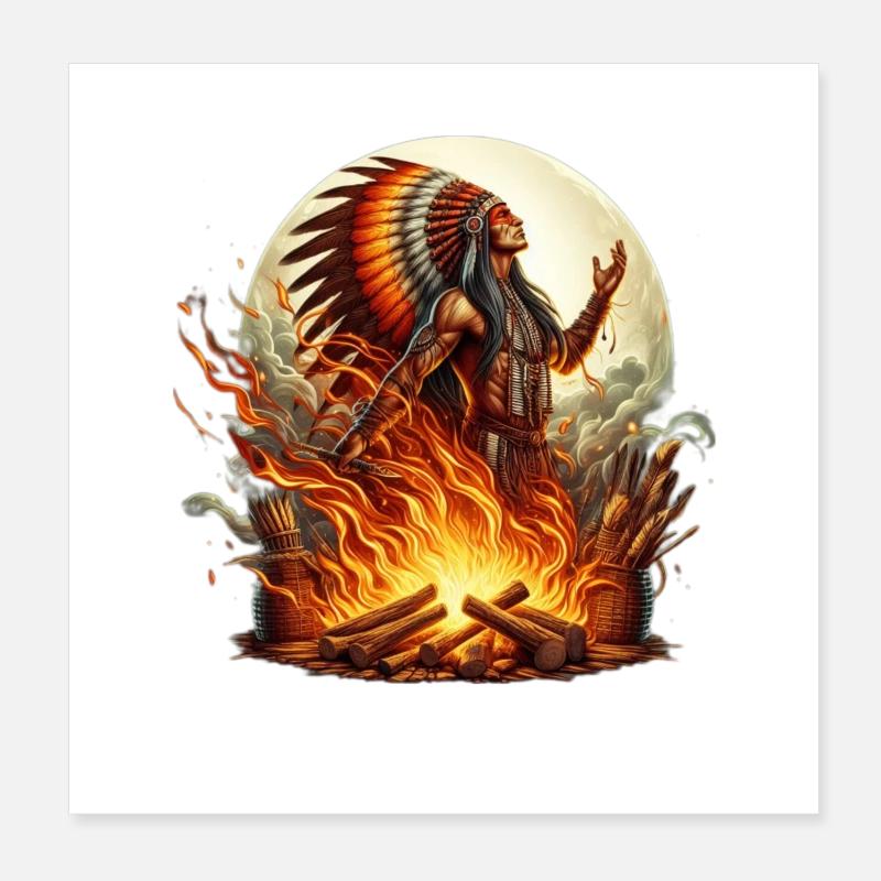 Native American Wisdom Poster 8" x 8" (20x20 cm)