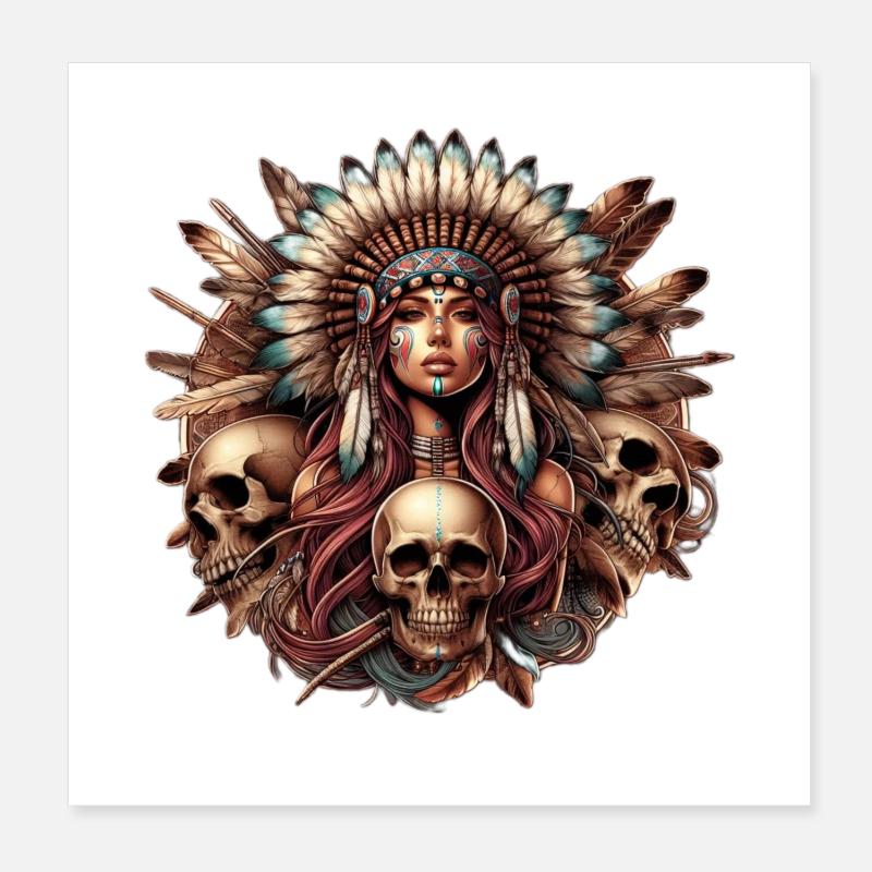 Native American Wisdom Poster 8" x 8" (20x20 cm)