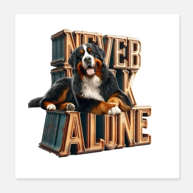 Bouvier bernois Poster 20 x 20 cm