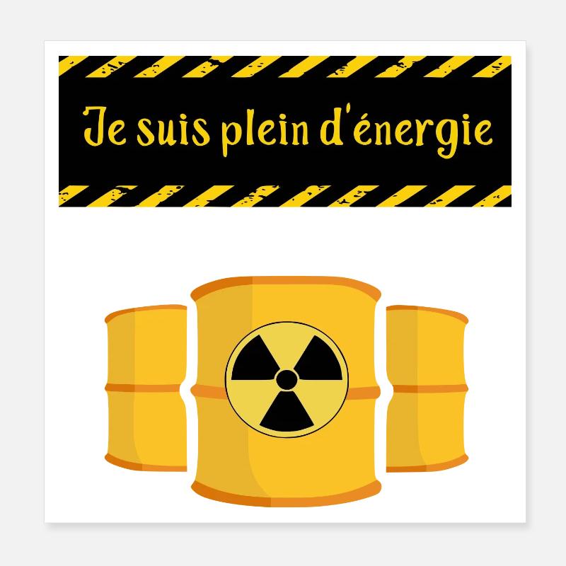 Ich bin voller Energie Poster 20x20 cm