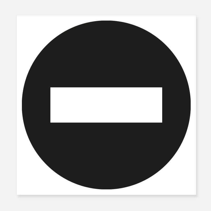 Minus icon Poster 8" x 8" (20x20 cm)