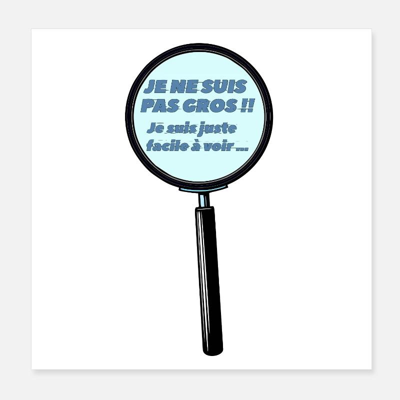 I'm not fat - Poster 8" x 8" (20x20 cm) - white