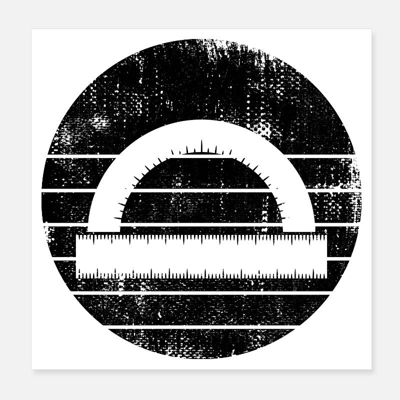 Règle rapporteur Poster 20 x 20 cm