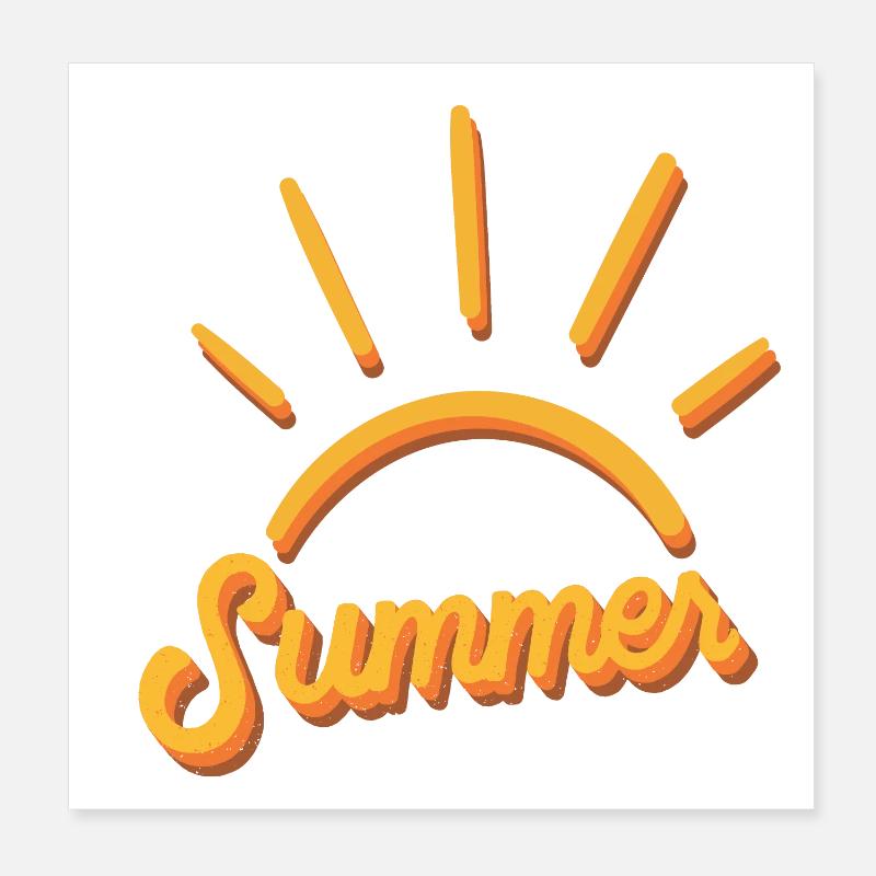 Sommer - Été Poster 20 x 20 cm