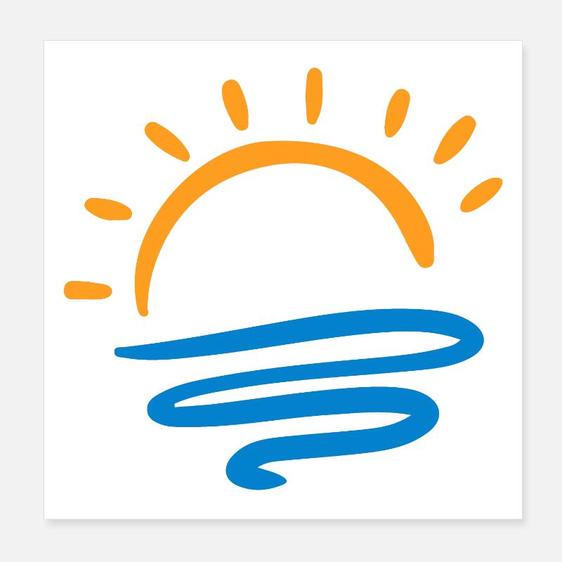 Sole & Mare Poster 20x20 cm