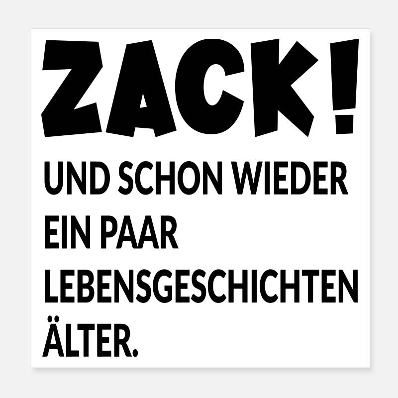 GEBURTSTAG - ÄLTER WERDEN Poster 20x20 cm