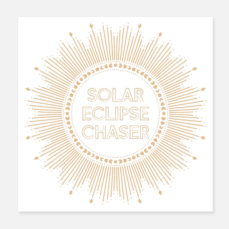 Chasseur d’éclipses solaires Poster 20 x 20 cm